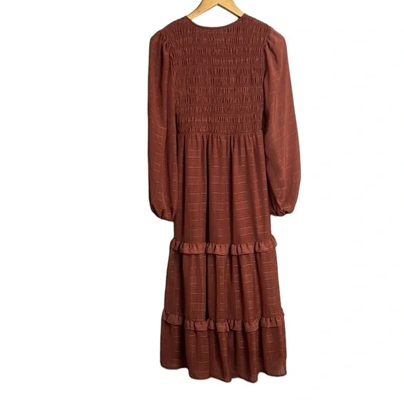 Anthropologie By the River Tiered Ruffled Maxi Dress size S - Picture 8 of 15